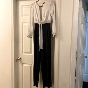 LuLu’s black and white jumpsuit